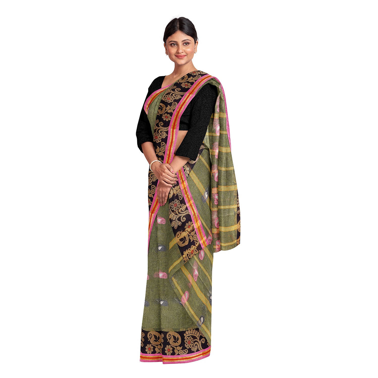 Cotton tant saree deals with price