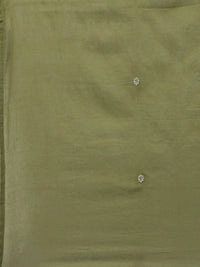 Thumbnail for Yufta Women Olive Green Regular Pure Cotton Kurta with Palazzo & With Dupatta