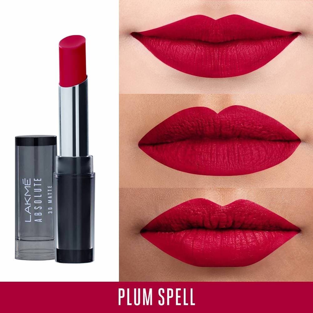 description lakme absolute 3d lipstick plum spell 3 . 6 gm matte ...