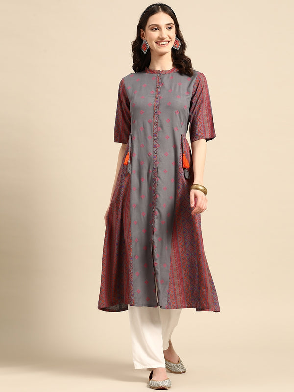 description sangria ethnic motifs print kurta product details about the ...