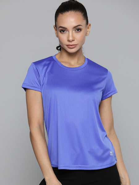 HRX By Hrithik Roshan Training Women SATIN SKY Rapid-Dry Typography Tshirts - Distacart