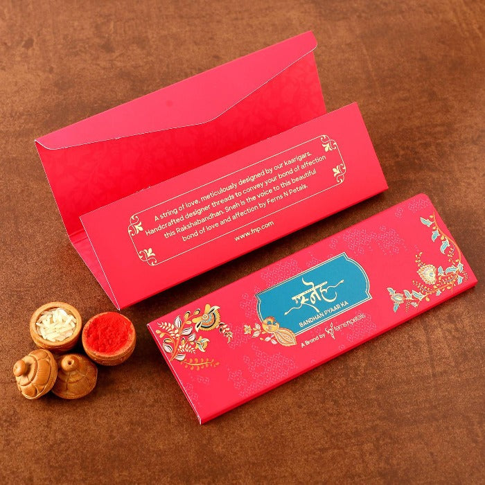 Ethnic Ganesha Rakhi and Kaju Katli Box