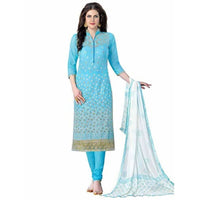 Thumbnail for Cotton Salwar Suit Blue - Distacart