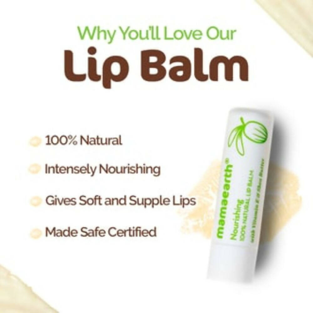 Mamaearth Nourishing 100% Natural Lip Balm With Vitamin E & Shea Butter - Distacart