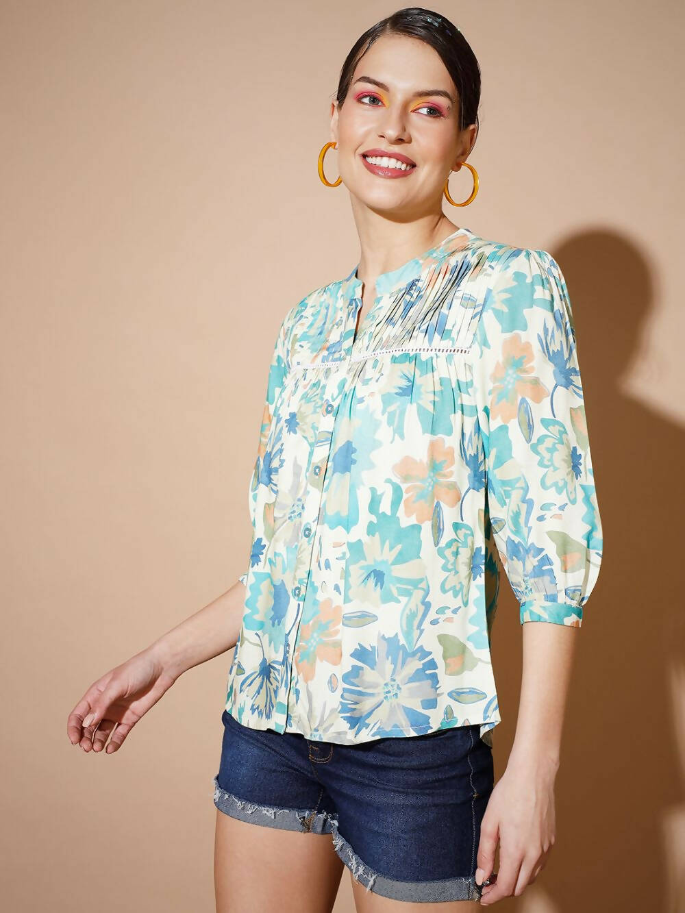 Myshka Women Multi Floral Tops - Distacart