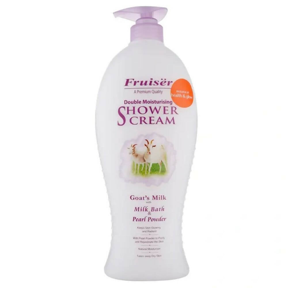 Fruiser Double Moisturizing Shower Cream Goat's Milk With Pearl Powder - Distacart