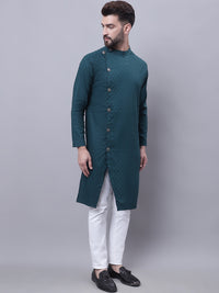 Thumbnail for Even Apparels Green Sherwani Kurta With Asymetrical Cut - Distacart