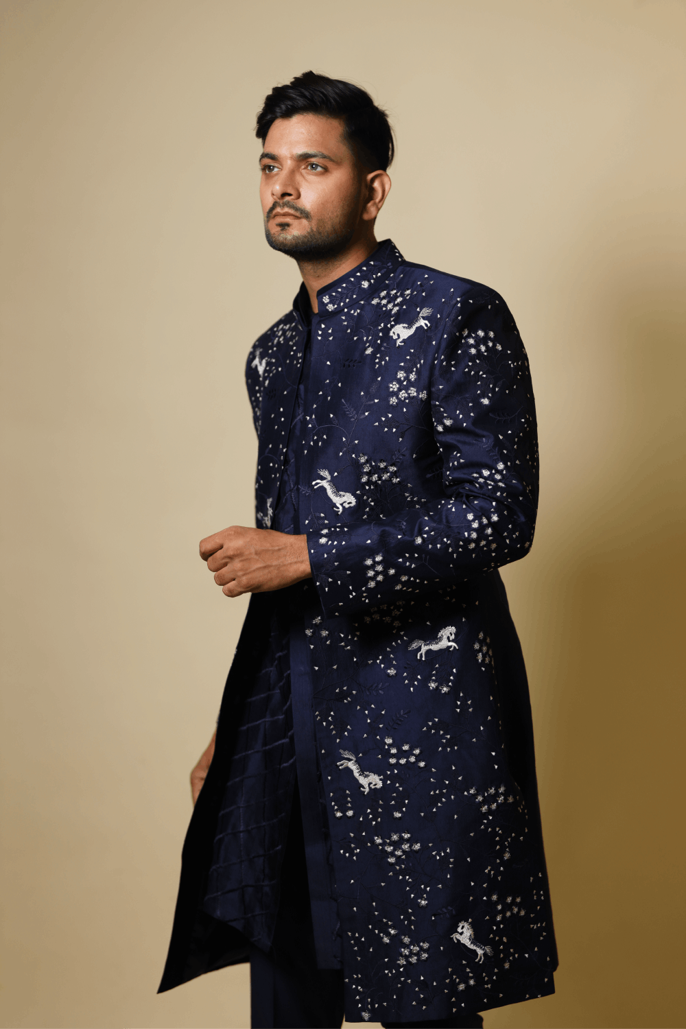 Flying Unicorn Designer Men's Kurta by Hilo Designs - Distacart