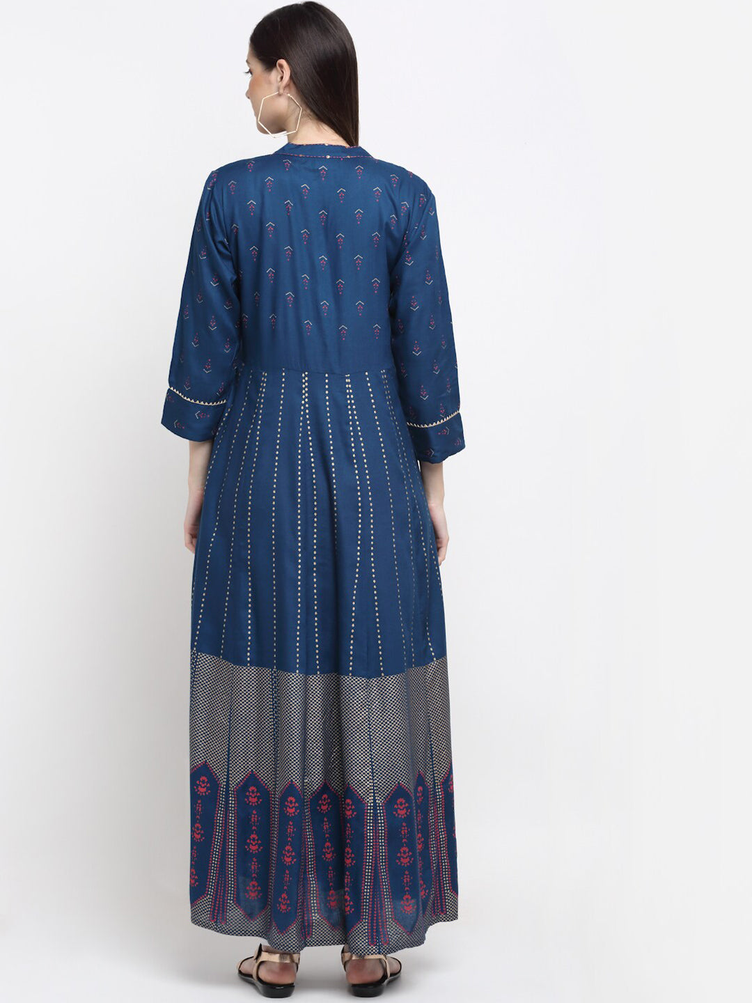 Kalini Women Blue Ethnic Motifs Printed Beautiful Anarkali Kurta - Distacart