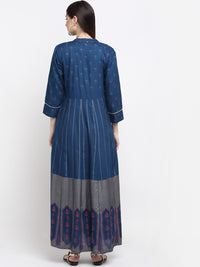 Thumbnail for Kalini Women Blue Ethnic Motifs Printed Beautiful Anarkali Kurta - Distacart