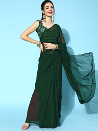 Thumbnail for Saree Mall Green Saree - Distacart