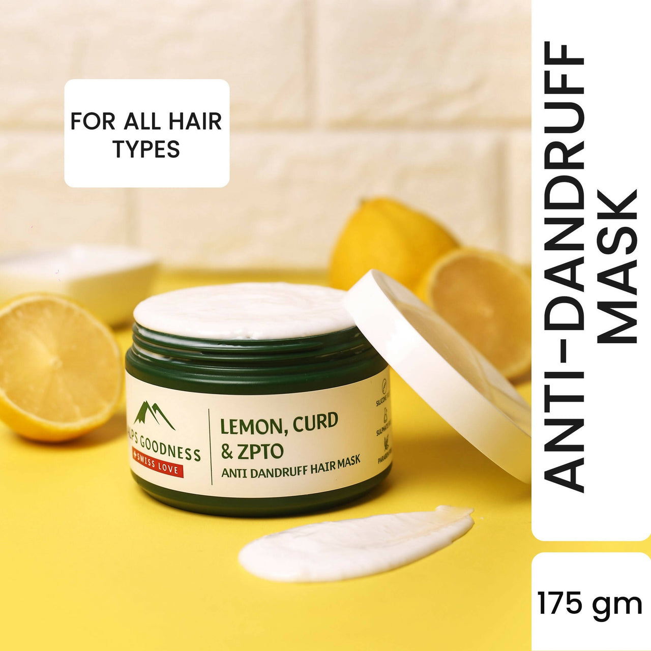 Alps Goodness Lemon, Curd & ZPTO Anti Dandruff Hair Mask - Distacart