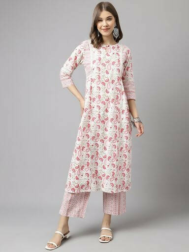 Cotton A-Line Ladies Printed Palazzo Pant Suit, Machine wash at Rs