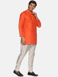 Thumbnail for Sethukrishna Men Orange Kurti with Pyjamas - Distacart