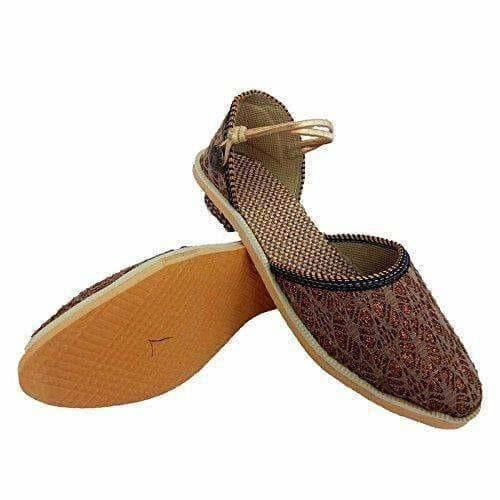 Ethnic Wear Rajasthani Jaipuri Special Designer Handwork Sandals with Fine Heels - Distacart