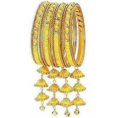 Silk Thread Bangle Set - Distacart