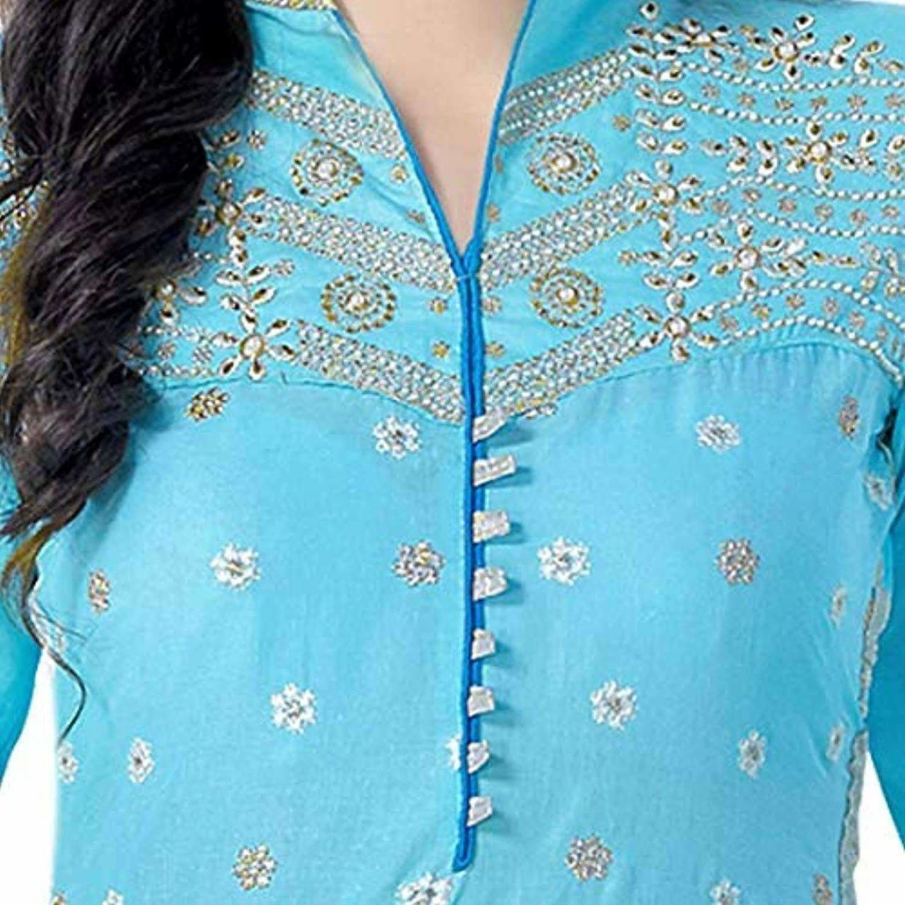 Cotton Salwar Suit Blue - Distacart