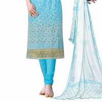 Thumbnail for Cotton Salwar Suit Blue - Distacart