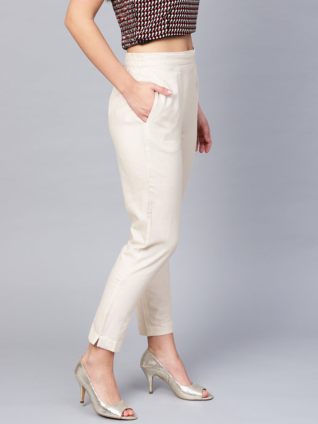 Buy Juniper Women's Rayon Flex Slim Fit Straight Pants (White, X-Small) at