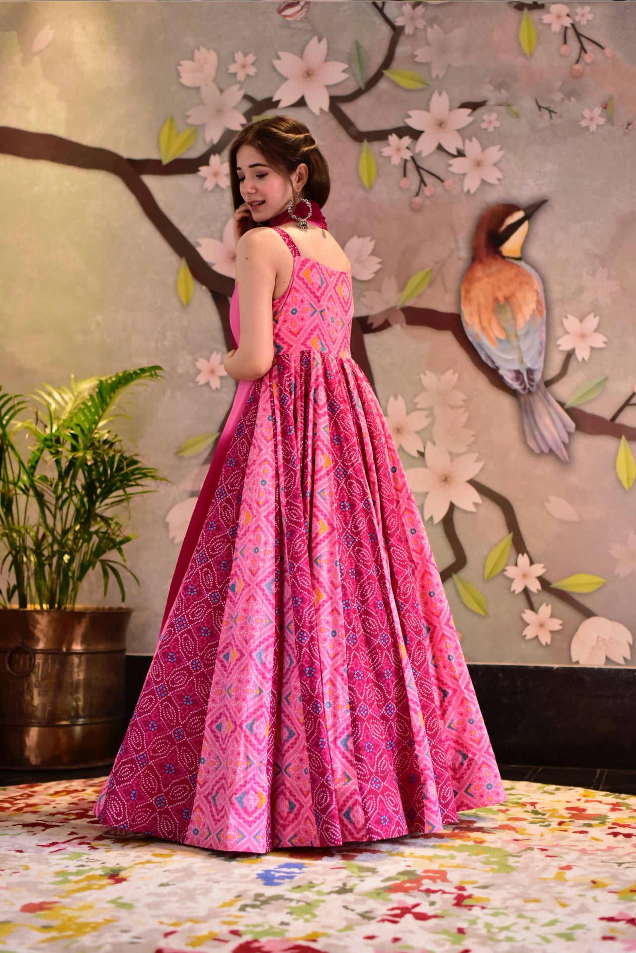Everywhere Designer Pink Silk Cotton Stitched Suit With Dupatta - Anbazaar - Distacart