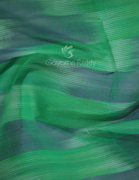 Thumbnail for Dual Shades of Sea Green And Maroon Mangalagiri Ikkat Cotton Saree By Gayathri Reddy Designer Studio - Distacart