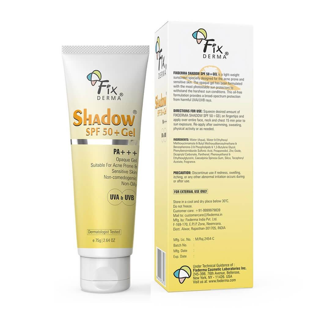 Fixderma Shadow SPF 50+ Gel For Oily Skin - Distacart