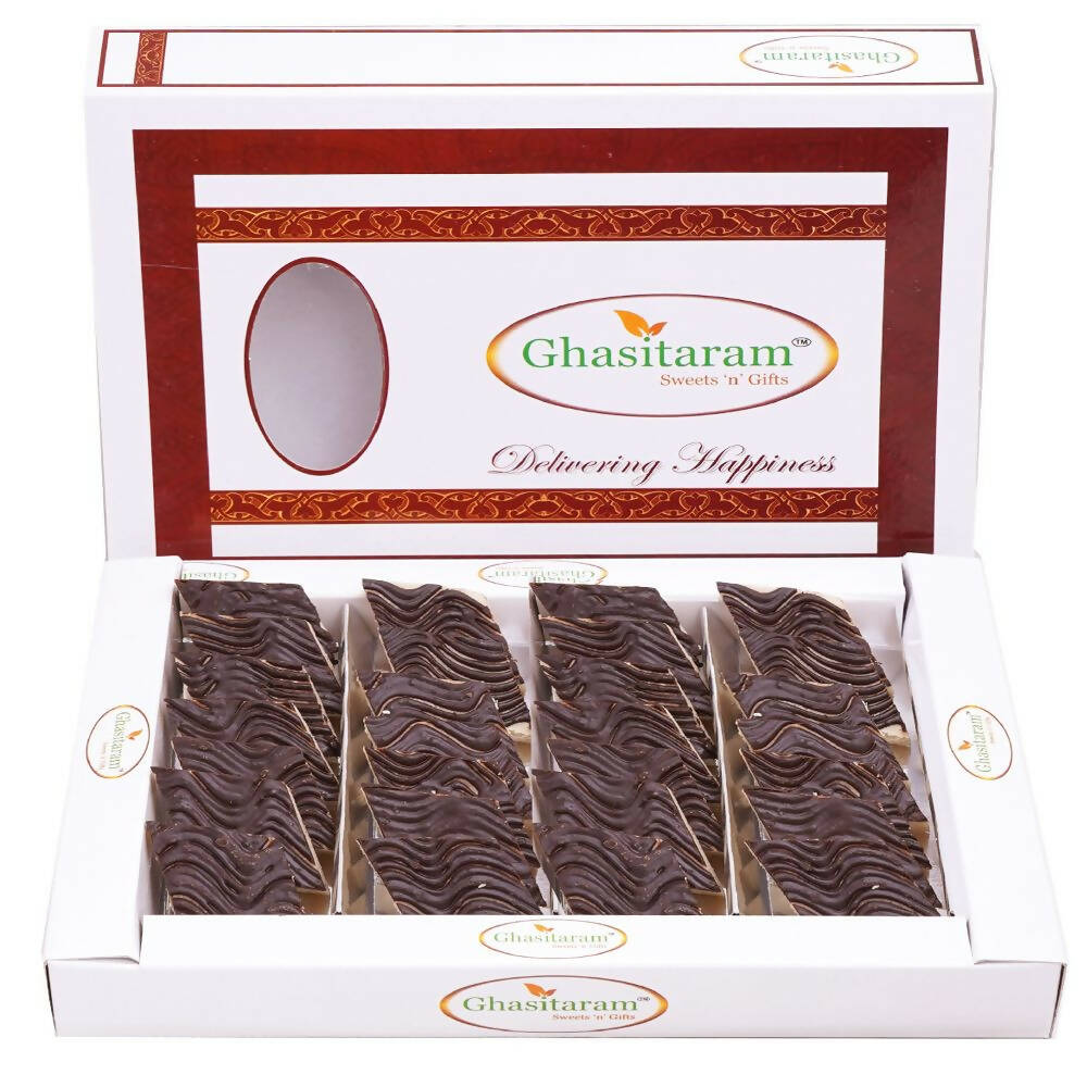 Ghasitaram Chocolate Coated Kaju Katli Sweets - Distacart