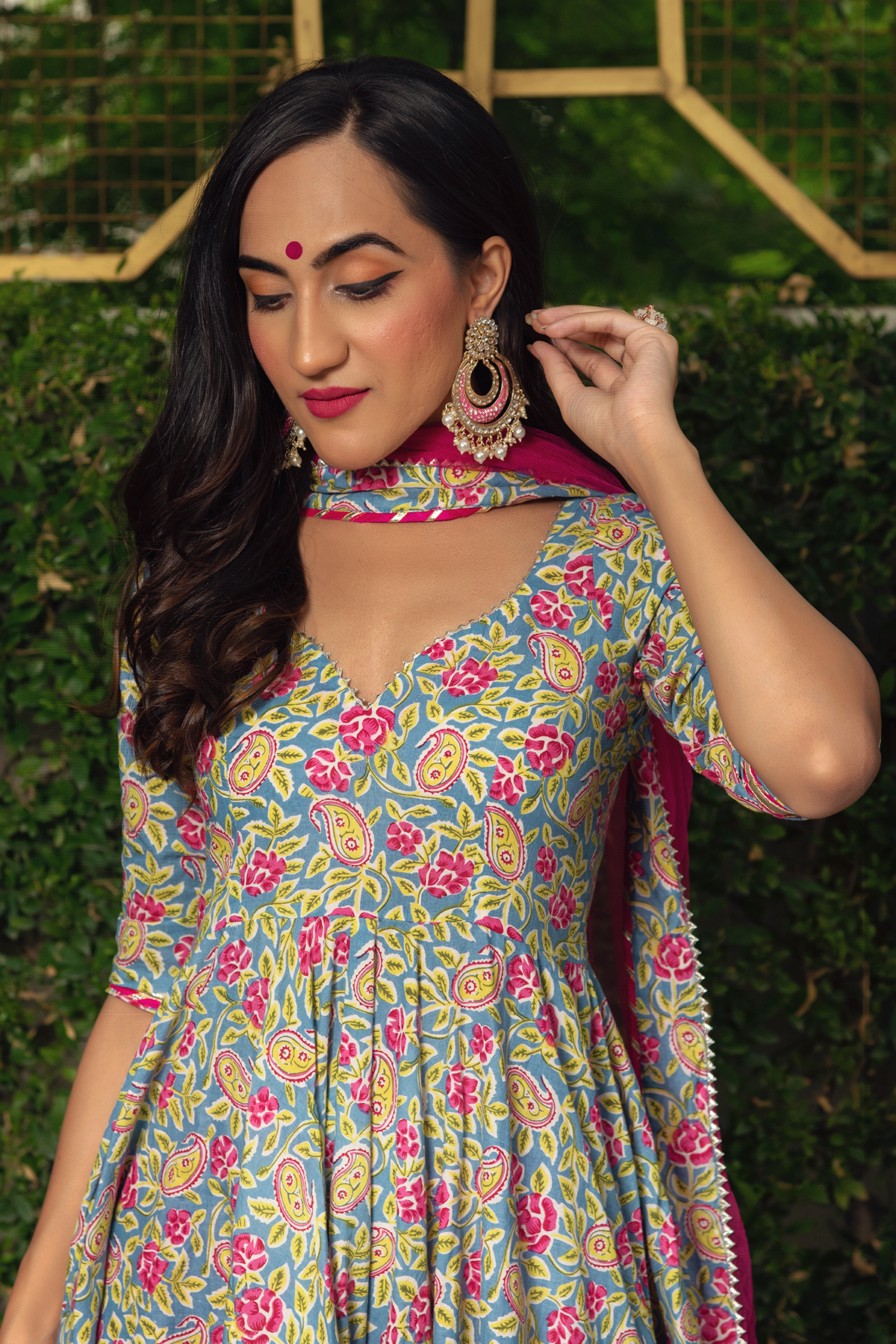 Trendy Beautiful Jaipuri Womens Cotton Jaipuri Floral Print Long Maxi   wwwjaipurtohomecom