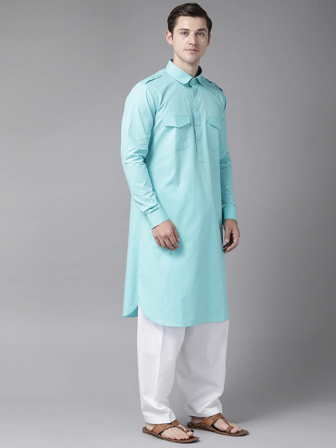 Green pathani best sale kurta pajama