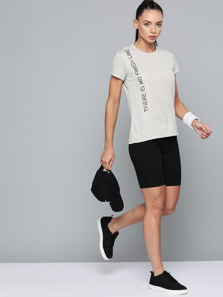 HRX By Hrithik Roshan Running Women Wet Weather Rapid-Dry Typography Tshirts - Distacart