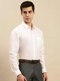 Thumbnail for Ramraj Cotton Mens Full Sleeve White Shirt Plus Size - Cool Cotton - Distacart