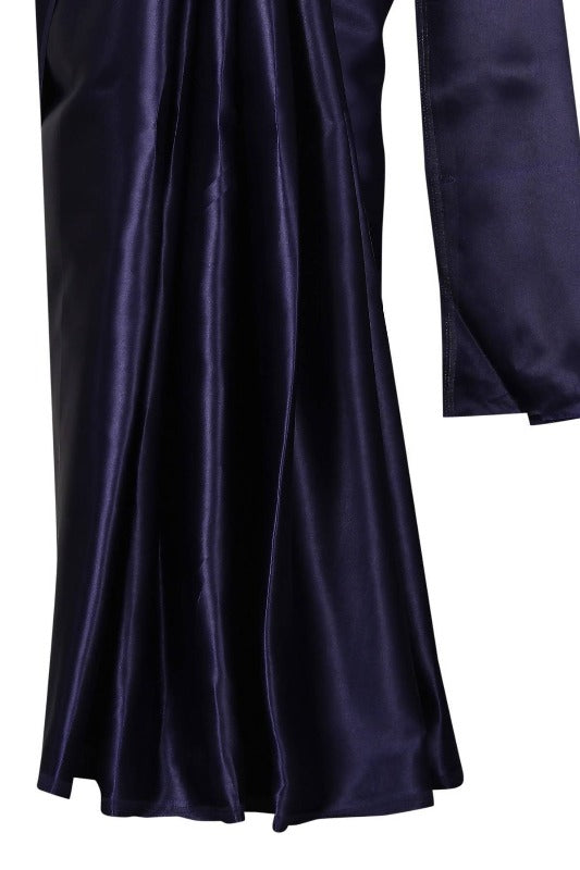  Navy Satin Designer Saree (PAVITRA NAVY)