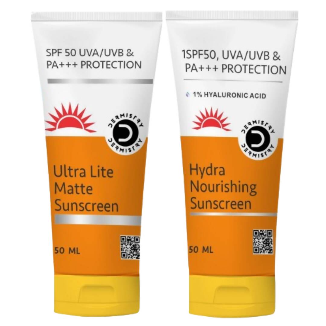 Dermistry Ultra Lite Matte Sunscreen & Hydra Nourishing Sunscreen - Distacart