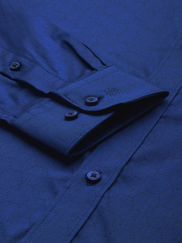 description raymond self design slim fit pure cotton formal shirt ...