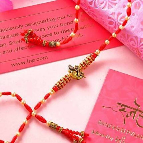 Ganesha Pearl Rakhi