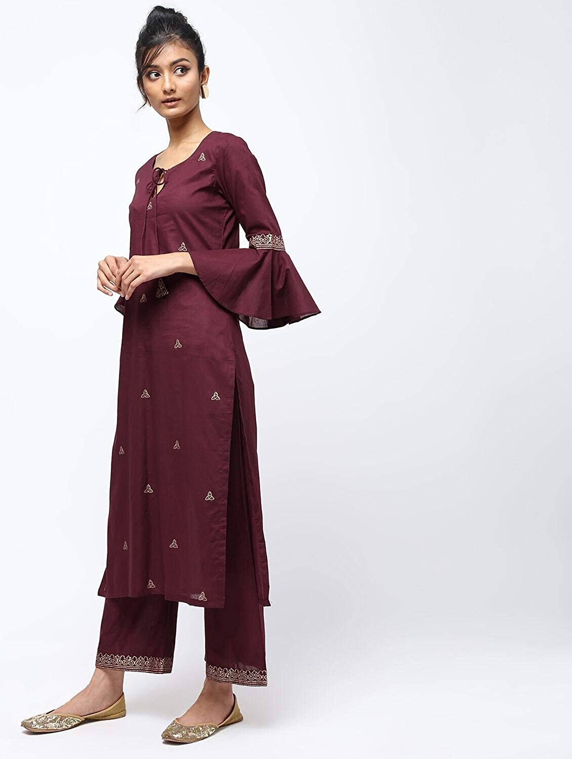 Buy Cheera Straight Front Keyholl Eligant Kurta With Straight