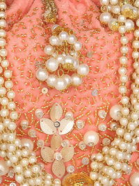 Thumbnail for Anekaant Peach-Coloured Embellished Clutch - Distacart