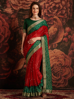 Bandhani Sarees: Buy Latest Indian Designer Bandhani Sarees Online - Utsav  Fashion