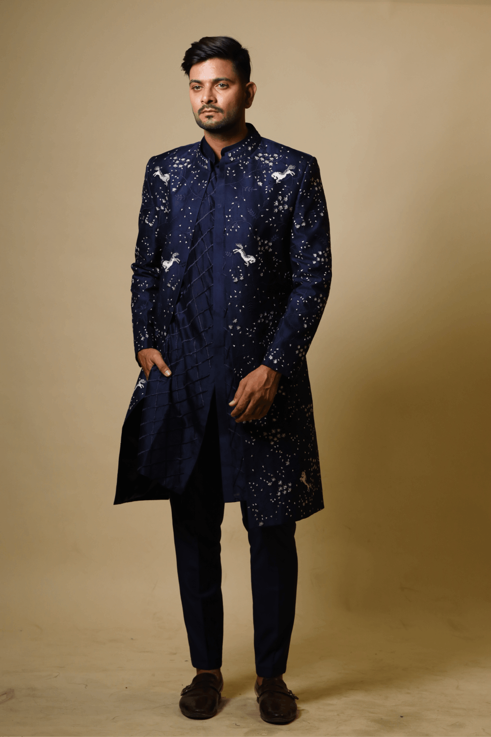 Flying Unicorn Designer Men's Kurta by Hilo Designs - Distacart