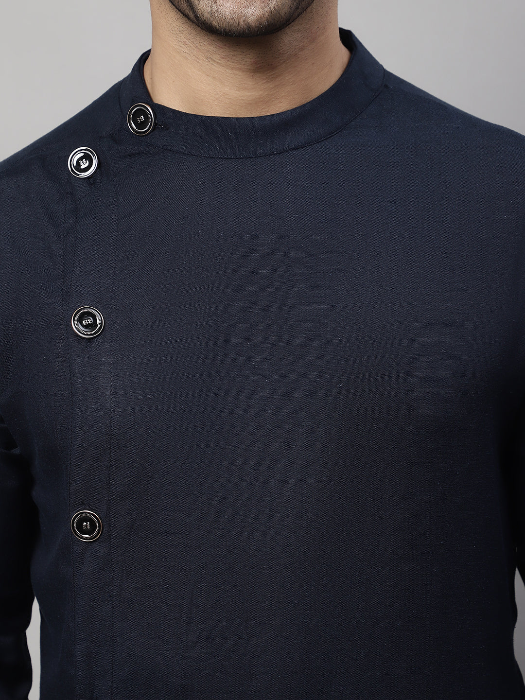 Even Apparels Blue Sherwani Kurta With Asymetrical Cut - Distacart