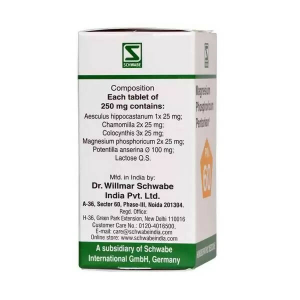 Dr. Willmar Schwabe India Magnesium Phosphoricum Pentarkan Ptk 60 Tablets - Distacart