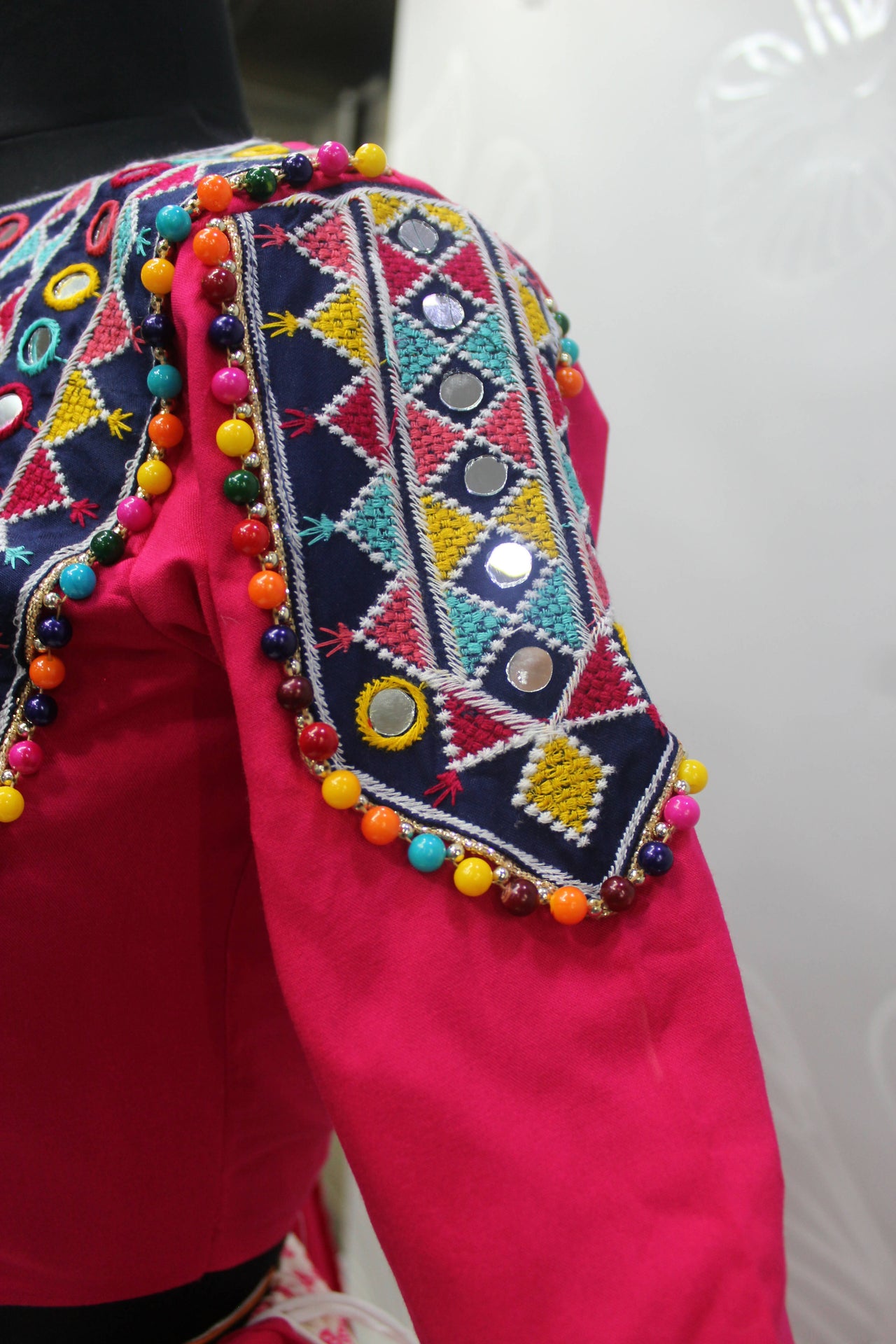 White Rayon Thread Embroidered Navratri Lehenga Choli with Dupatta - Raas - Distacart