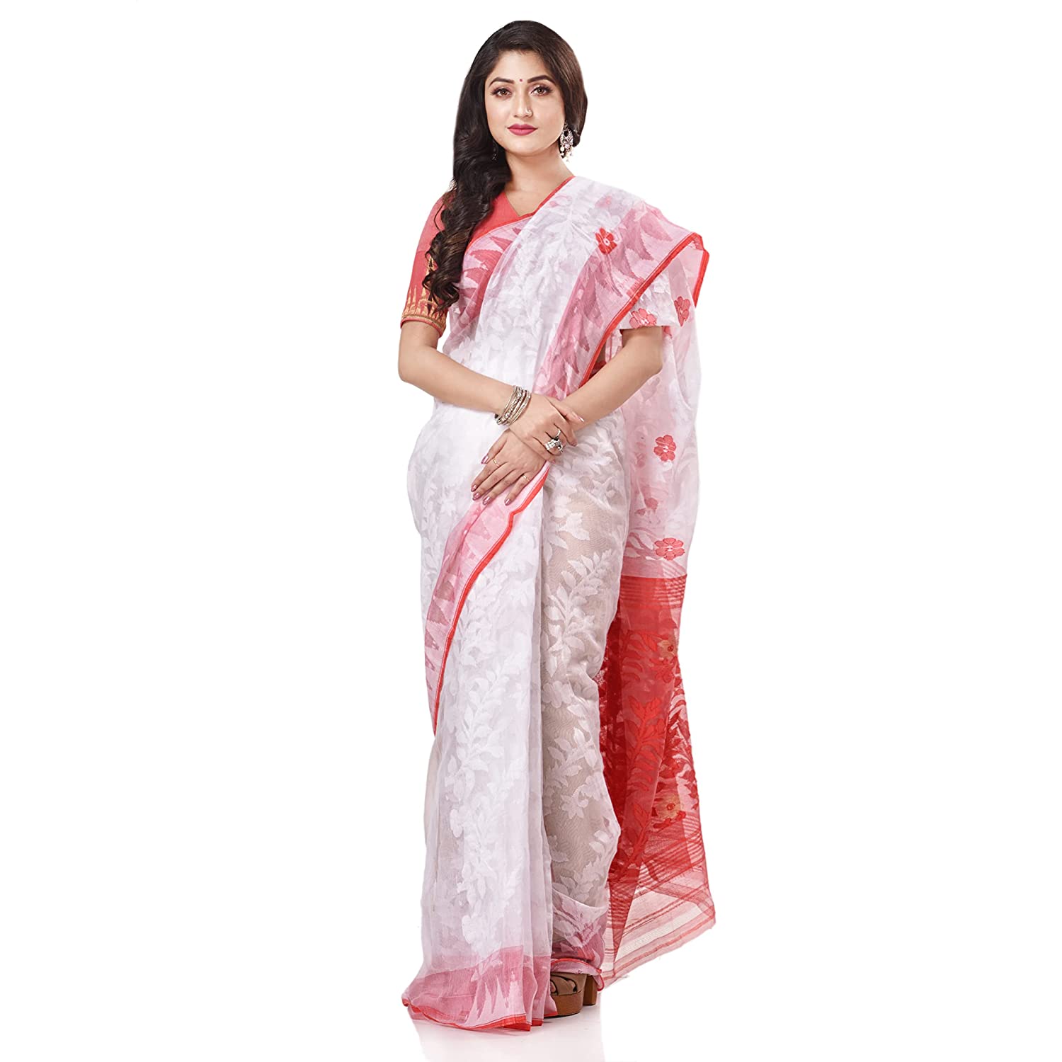 Buy White Sarees for Women by Desh Bidesh Online | Ajio.com