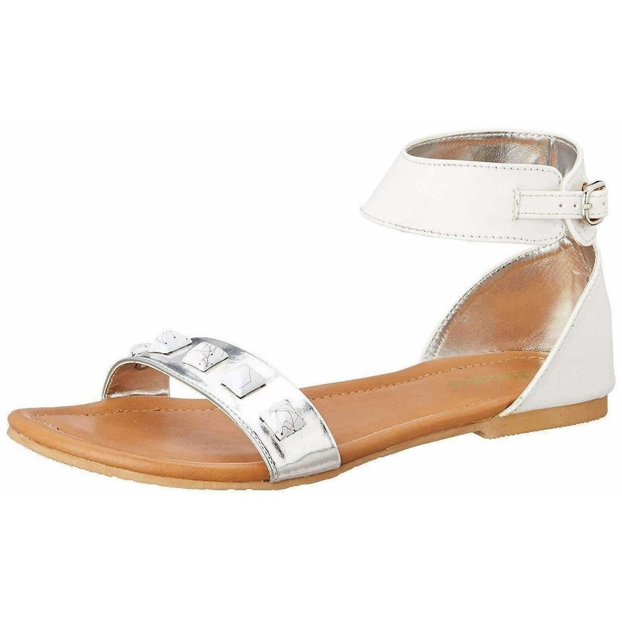 Women's White Color Fashion Sandals - Distacart