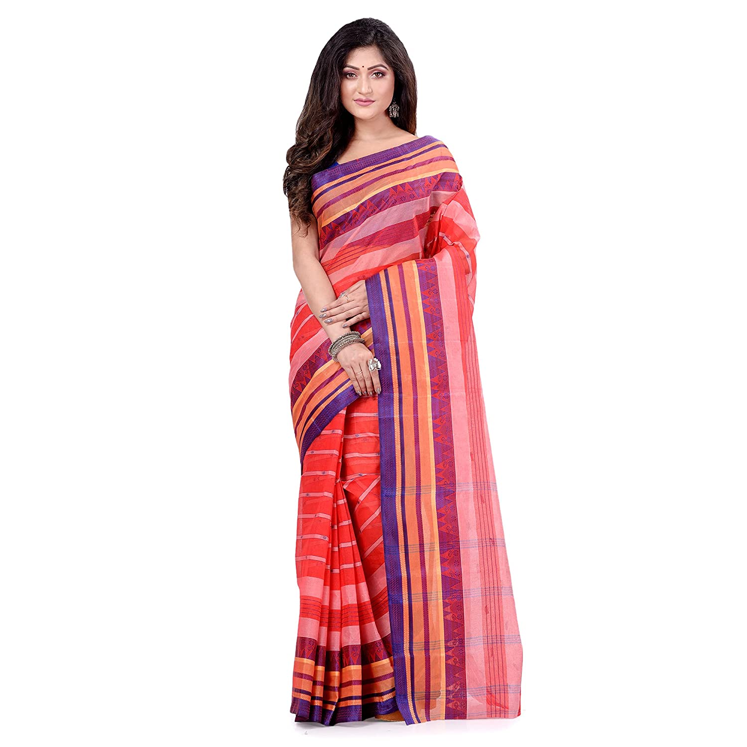 Buy Rehan Fashion Printed Handloom Cotton Silk Dark Blue Sarees Online @  Best Price In India | Flipkart.com