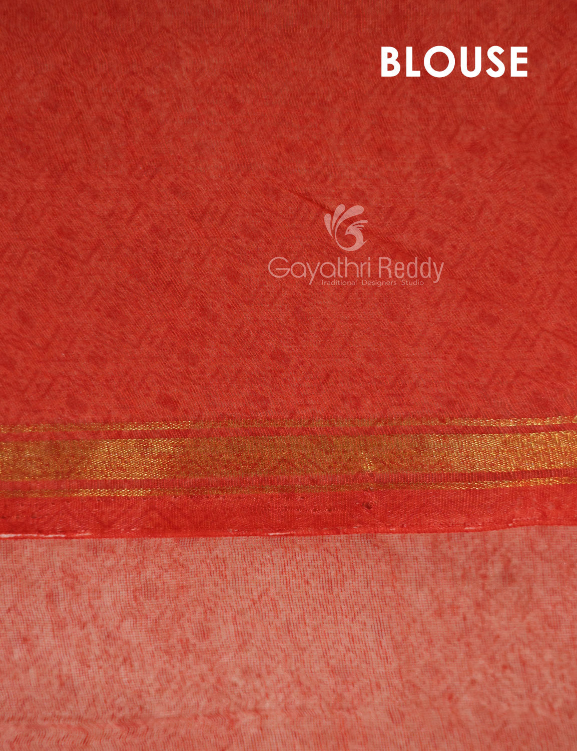 Shades of Light Apple Green And Orange Colour Blouse Ikat Design Semi Chanderi Saree By Gayathri Reddy Designer Studio - Distacart