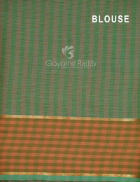 Thumbnail for Multi Shades of Rama Green Pure Mangalgiri Cotton By Gayathri Reddy Designer Studio - Distacart