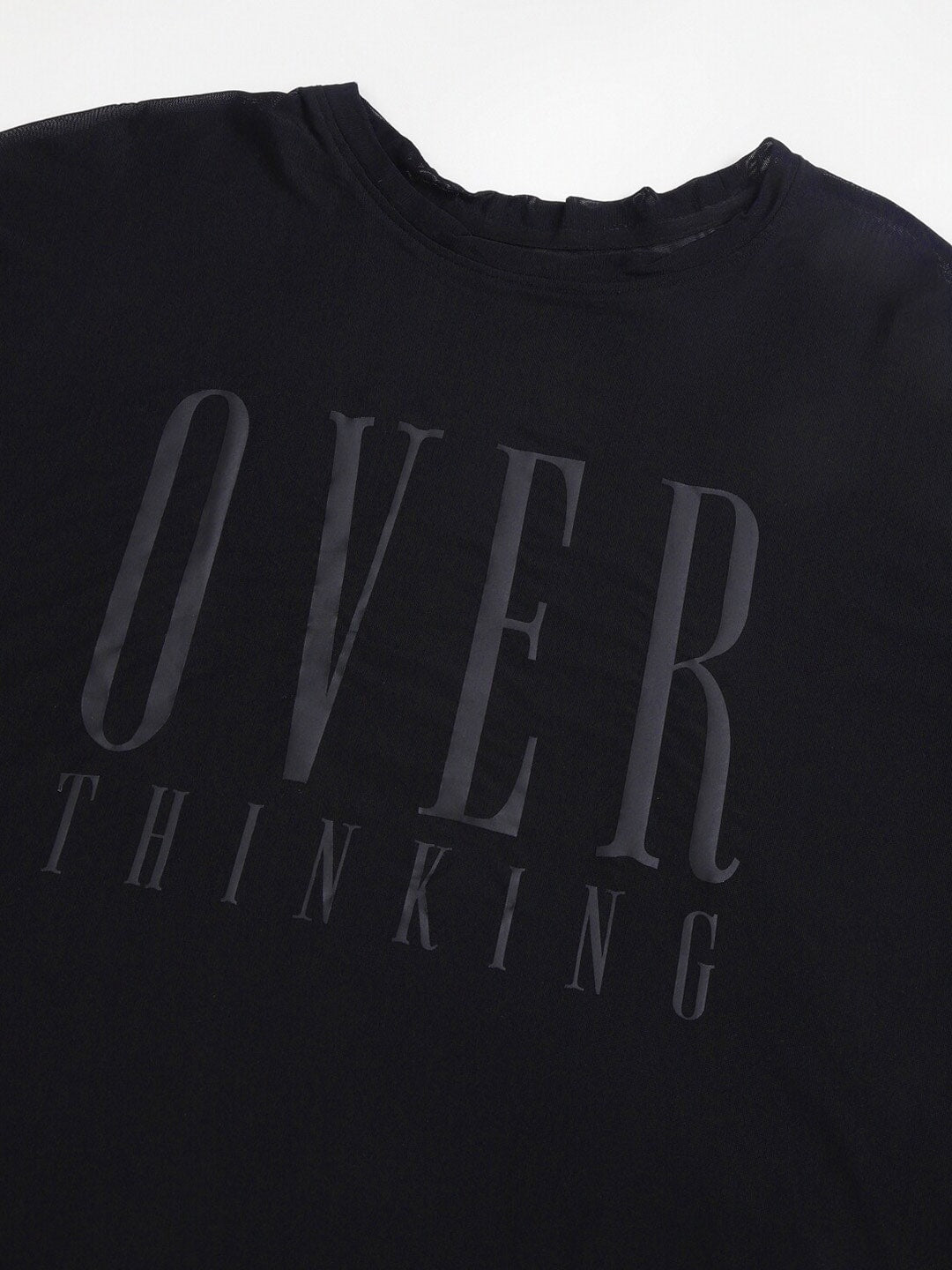 MKH Typography Printed Relaxed Fit Sheer Dri-FIT T-shirt - Distacart