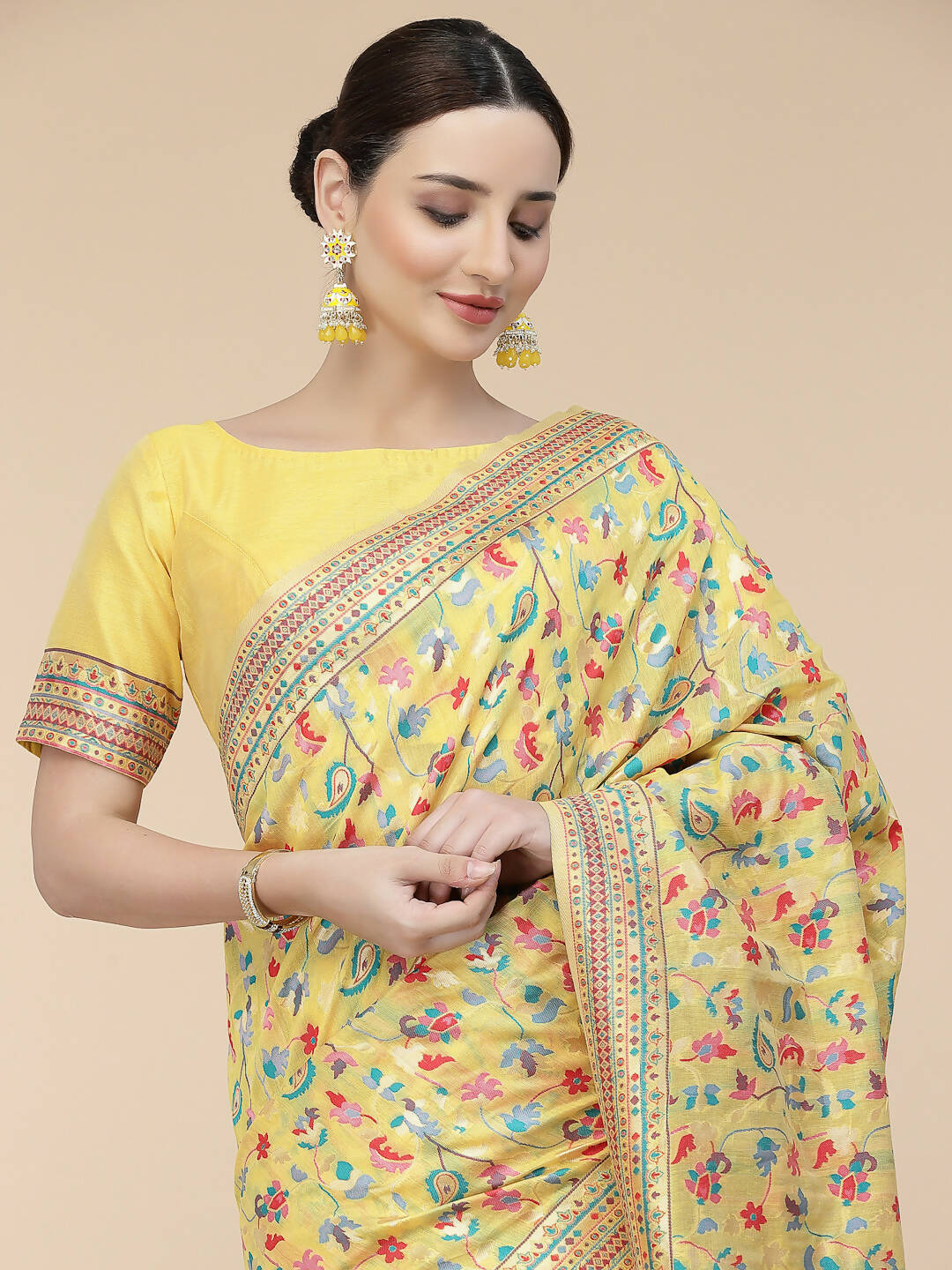 Best Price Embroidered Soft Silk Mustard Yellow Saree|SARV133846