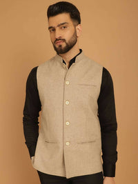 Thumbnail for Even Apparels Pure Wool Nehru Jacket - Off White - Distacart